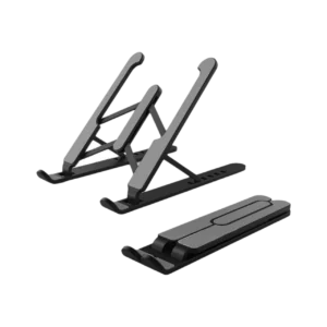 ZEBRONICS Zeb-NS1000 Zeb - NS1000 Plastic Laptop Stand with Adjustable Height with Rubber Pads and 6 Adjustable Levels- Compatible with 40 - 44cm Laptops (Black)